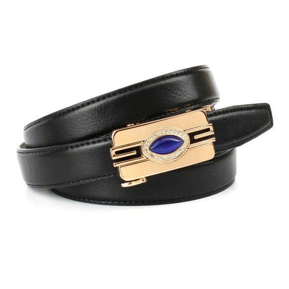 Anthoni Crown Femininer Ledergürtel mit sommerlicher Schmuck-Schliesse