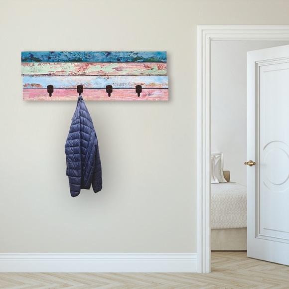Artland Garderobenpaneel »Bunte Holzplanken«