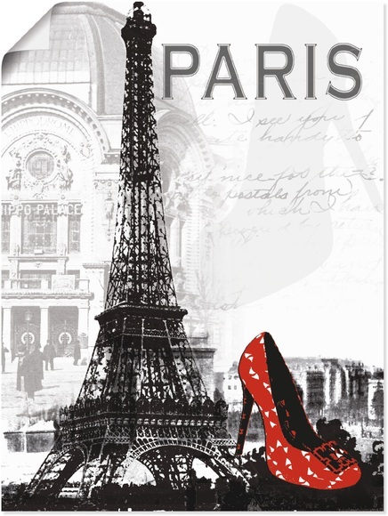 Artland Wandbild »Paris - Chic«, Gebäude, (1 St.), in vielen Grössen & Produktarten - Alubild / Outdoorbild für den Aussenbereich, Leinwandbild, Poster, Wandaufkleber / Wandtattoo auch für Badezimmer geeignet