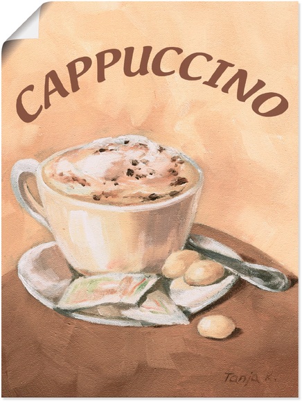 Artland Wandbild »Tasse Cappuccino«