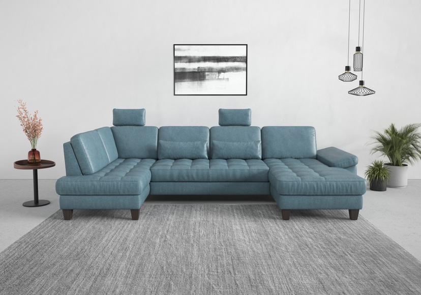 sit&more Wohnlandschaft, wahlweise mit Bettfunktion, Bettkasten, Sitztiefenverstellung