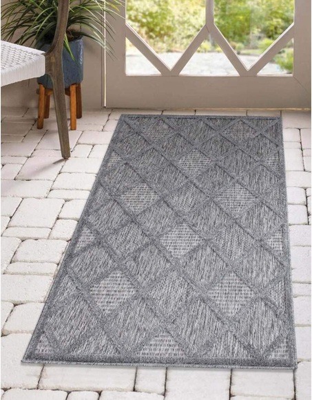 Carpet City Teppich »Santorini«, rechteckig, 5 mm Höhe, 3D-Effekt, für Wohnzimmer, Flur, Küche, Wintergarten, Balkon, Wetterfest & UV-beständig
