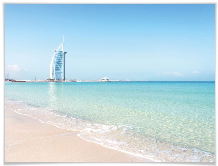 Wall-Art Poster »Poster Colombo Strand Dubai«, Strand, (1 St.), Poster, Wandbild, Bild, Wandposter