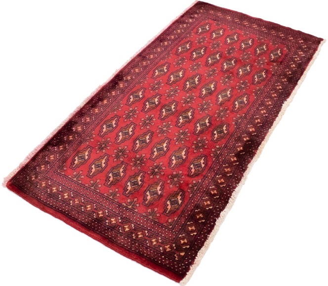 morgenland Wollteppich »Turkaman Teppich handgeknüpft rot«, rechteckig, 8 mm Höhe