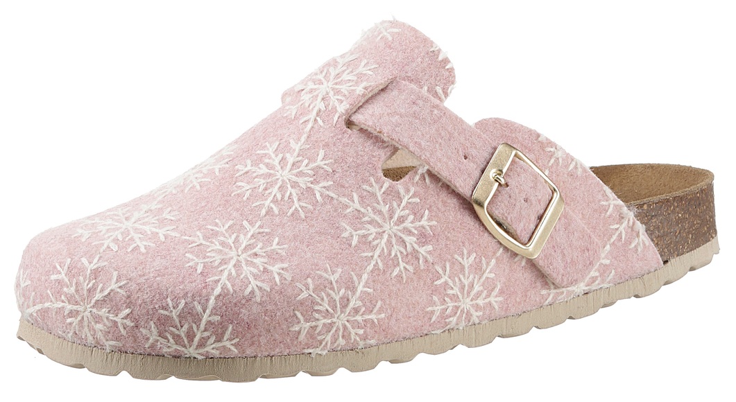 CITY WALK Pantoffel, mit Eiskristall-Stickereien