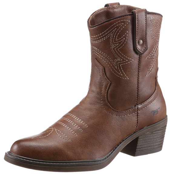 Mustang Shoes Cowboy Stiefelette, in Used-Optik
