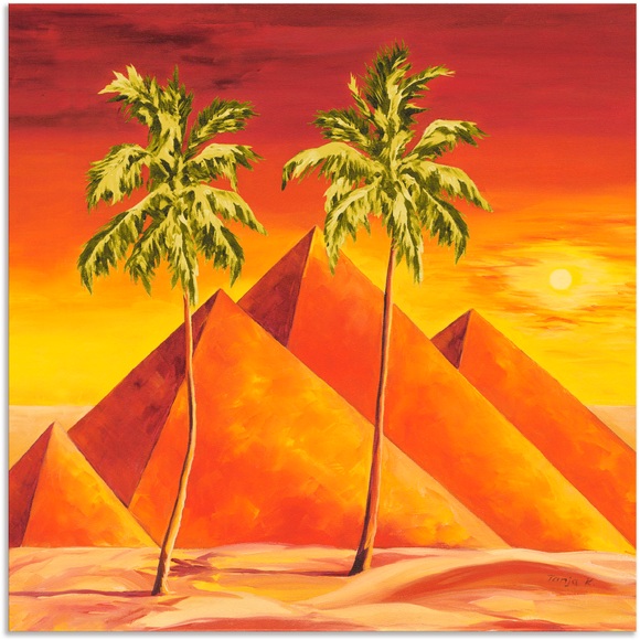 Artland Wandbild »Pyramiden mit Palmen«