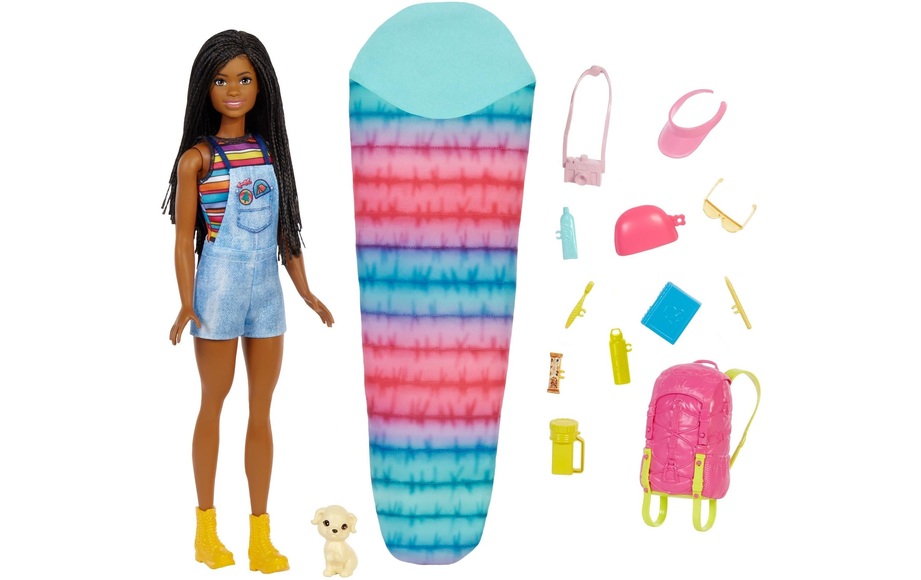 Barbie ?It takes two! Camping? Spielset mit Brooklyn Puppe, Hündchen und Accessoires