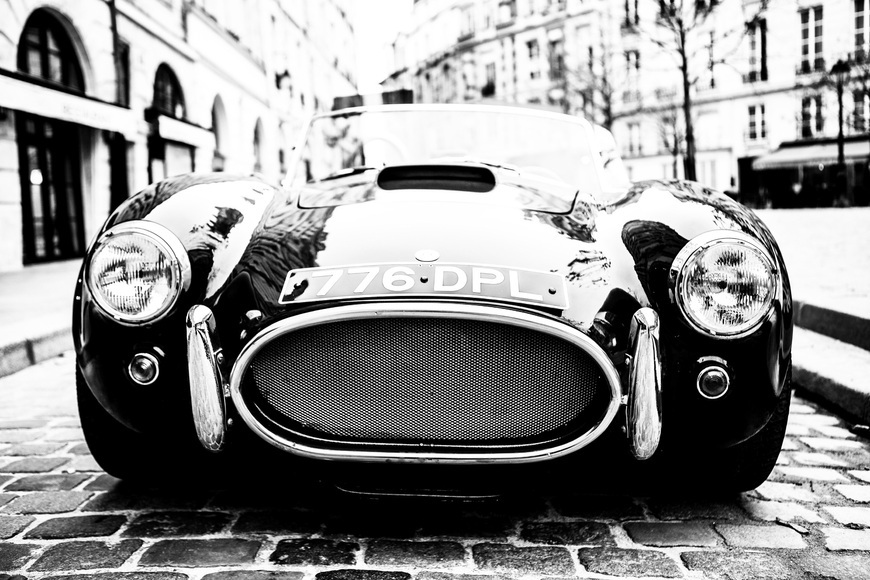 queence Leinwandbild »Oldtimer«, Auto, (1 St.), Akustikbild mit sehr guten Schallabsorptions-Eigenschaften