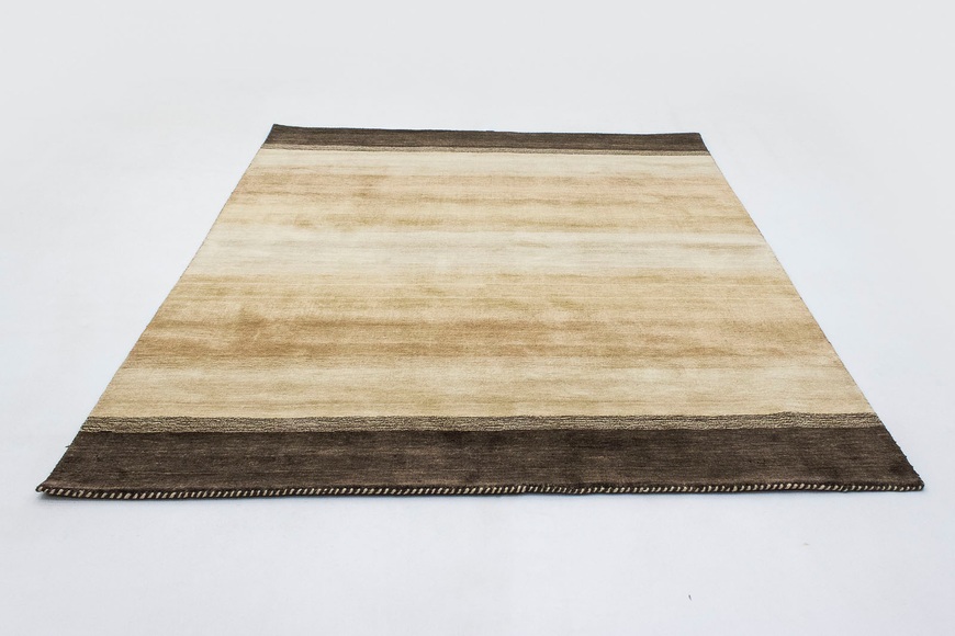 morgenland Wollteppich »Loribaft Teppich handgewebt beige«, rechteckig, 14 mm Höhe, Kurzflor