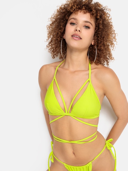 LSCN by LASCANA Triangel-Bikini-Top »Gina«, mit langem Bindeband