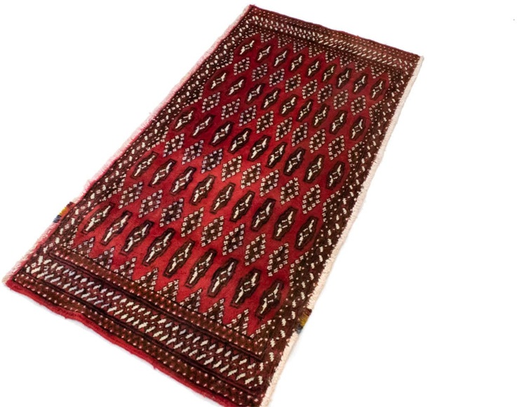 morgenland Wollteppich »Turkaman Teppich handgeknüpft rot«, rechteckig, 8 mm Höhe