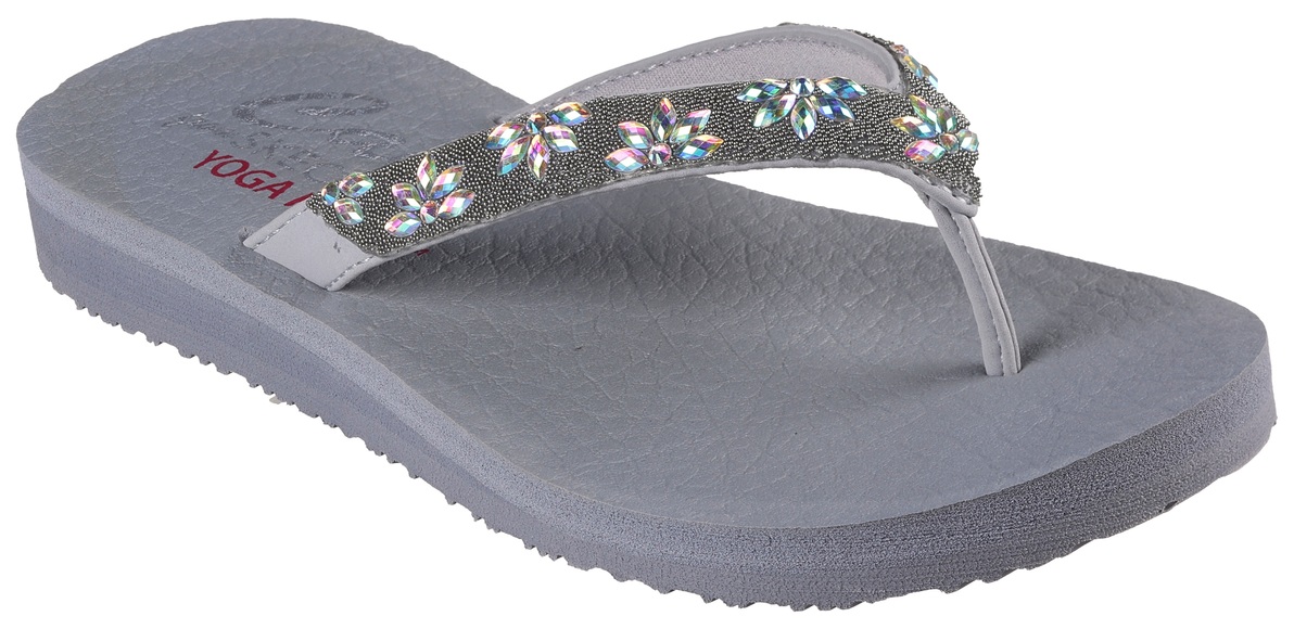 Skechers Zehentrenner »MEDITATION-LOVE LETTER«, mit funkelnden Riemchen
