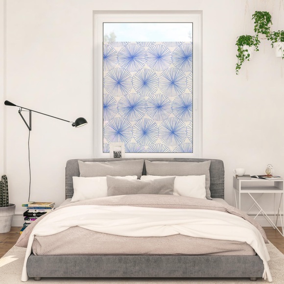 LICHTBLICK Fensterfolie »Fensterfolie selbstklebend, Sichtschutz, Flower wheel - Blau«