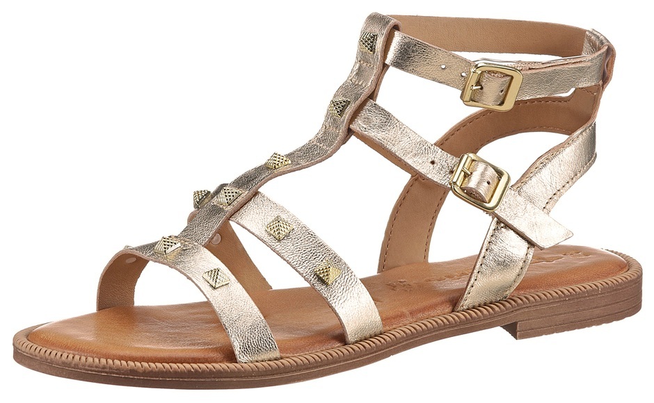 Tamaris Damen Hohe Sandalette Gold