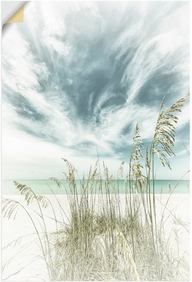 Artland Wandbild »Himmlische Stille am Strand Vintage«, Strandbilder, (1 St.), in vielen Grössen & Produktarten - Alubild / Outdoorbild für den Aussenbereich, Leinwandbild, Poster, Wandaufkleber / Wandtattoo auch für Badezimmer geeignet