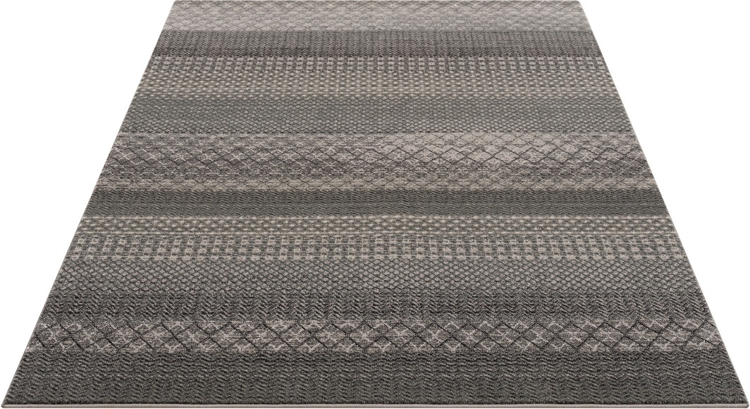 Timbers Teppich »Wisconsin«, rechteckig, 22 mm Höhe, Boho Look, Berber-Optik, Rauten-Design, Wohnzimmer