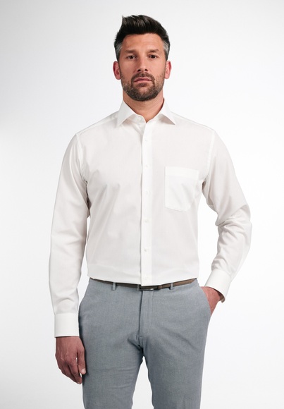 ETERNA LANGARM HEMD MODERN FIT POPELINE CHAMPAGNER UNIFARBEN