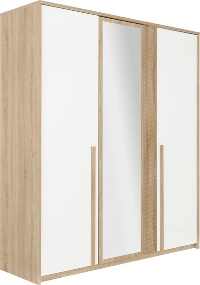 Schrank CURTYS 3 Schwingtür(en) sonoma, weiss