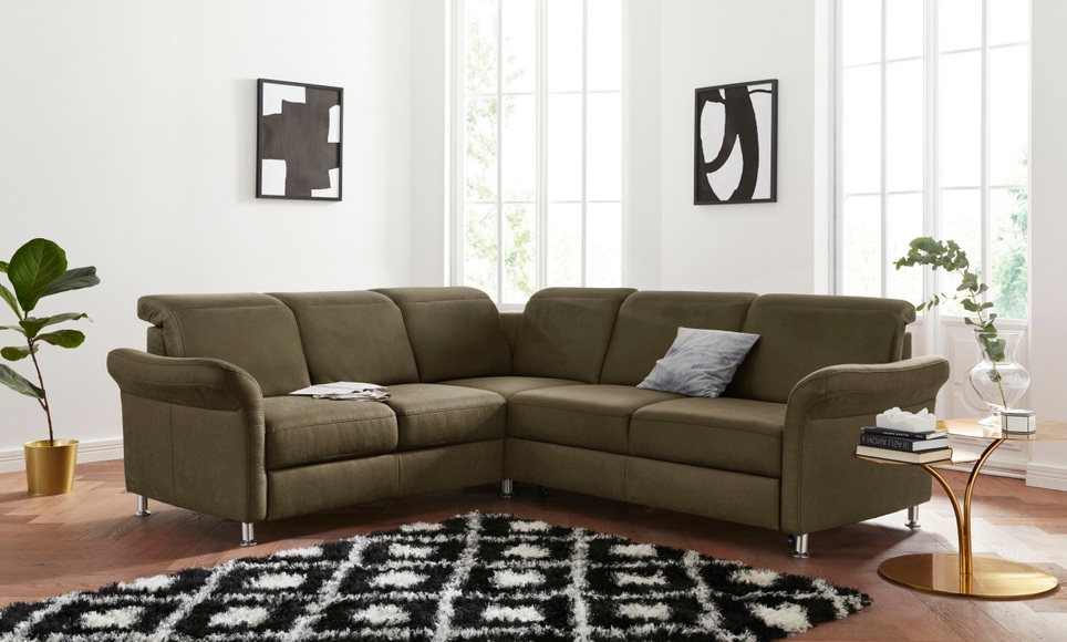 sit&more Ecksofa, inklusive Federkern, wahlweise mit Kopfteilverstellung, Bettfunktion und Schubladenstauraum