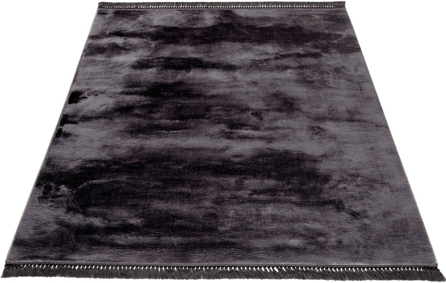 Sehrazat Hochflor-Teppich »Soft mit Fransen«, rechteckig, Kunstfell, waschbar, kuschelweich, rutschhemmender Rücken