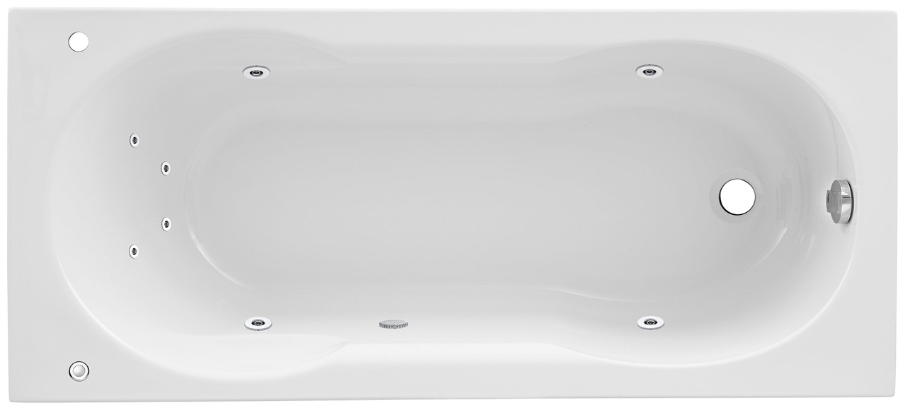 OTTOFOND Whirlpool-Badewanne »Julia«, (Komplett-Set, 1 tlg.), Typ 1, chrom