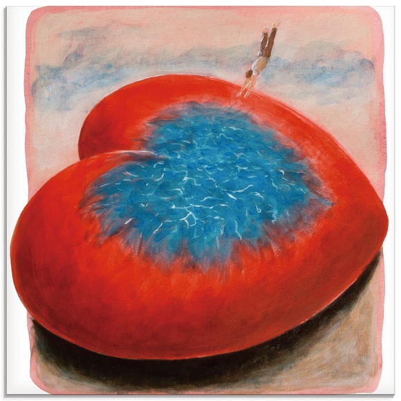 Artland Glasbild »Sprung ins kalte Wasser«