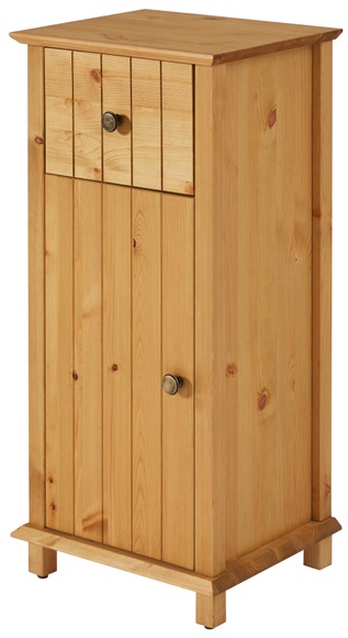 Home affaire Unterschrank »Westa«, Breite 34 cm, Badezimmerschrank aus Massivholz, Kiefernholz, Metallgriffe,1 Schubkasten, 1 Tür