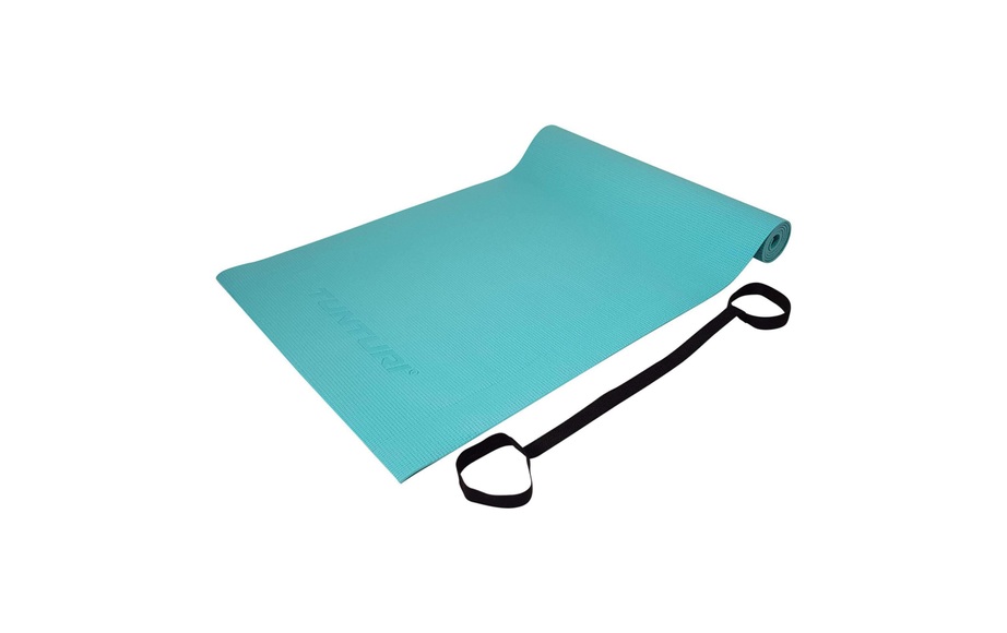 Tunturi - PVC Yogamatte Rutschfest 4 mm Türkis