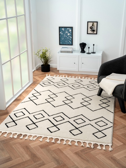 Myflair Möbel & Accessoires Hochflor-Teppich »Moroccan Mural«, rechteckig, modern, marokkanisches Design, flauschig weich durch Hochflor
