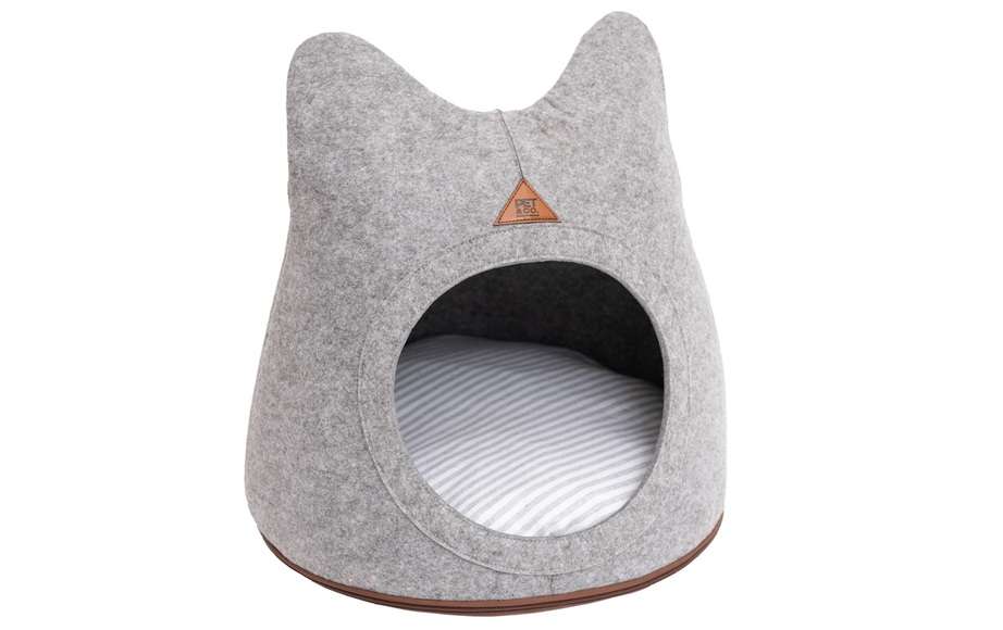 PET & Co. - Katzenhöhle NALA - hellgrau - Mischmaterial - 45 cm