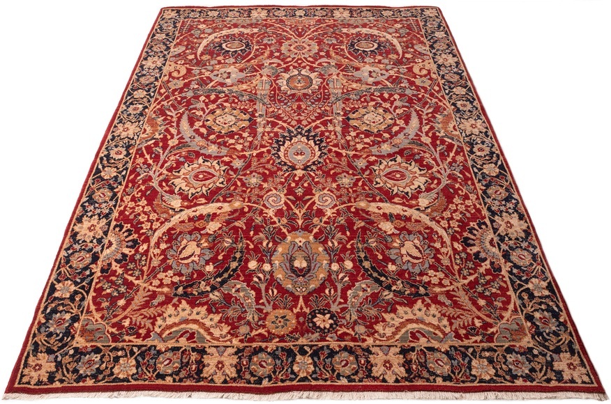 THEKO Wollteppich »Saharna 6650«, rechteckig, 10 mm Höhe, reine Wolle, Orient-Optik, mit Fransen, Wohnzimmer