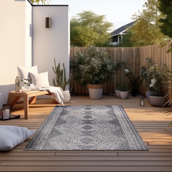 ELLE DECORATION Teppich »Merge, In- und Outdoor«, rechteckig, Flachgewebe, In-& Outdoor, Modern, Wendeteppich, Balkon, Wohnzimmer
