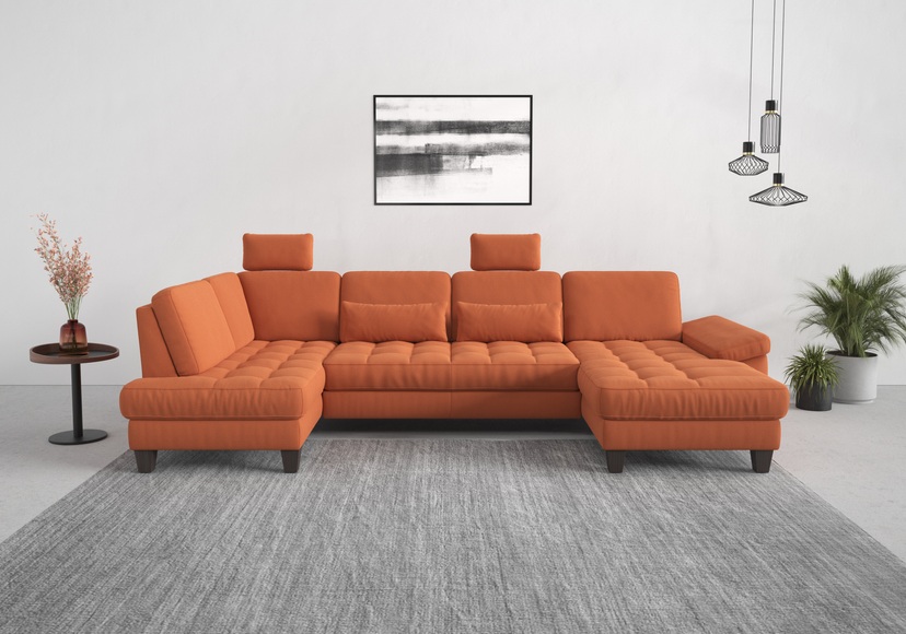 sit&more Wohnlandschaft, wahlweise mit Bettfunktion, Bettkasten, Sitztiefenverstellung