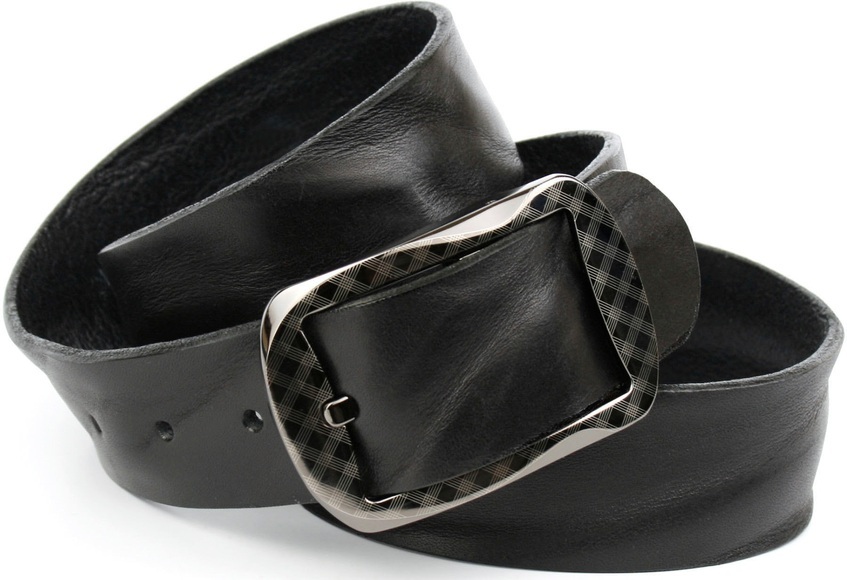 Anthoni Crown Vollleder Jeansgürtel in Schwarz