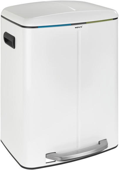 WENKO Treteimer mit Absenkautomatik, 2 x 20 Liter, »Easy Close Primo«