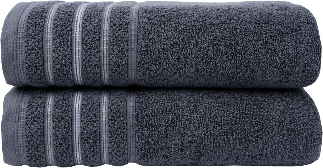 Home affaire Handtuch Set »Safien mit Streifenbordüre«, Set, 2 tlg., Frottier, Handtuch oder Badetuch Set, Premium 550gr/m², Bio-Baumwolle