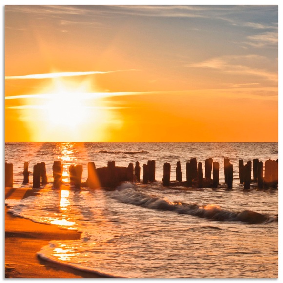 Artland Küchenrückwand »Schöner Sonnenuntergang am Strand«