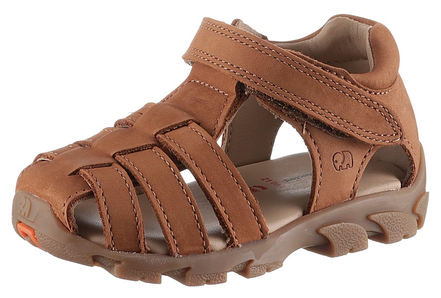 elefanten Klett-Sandalen FISHER FIDO mit Zehenschutz in braun in Gr. 25