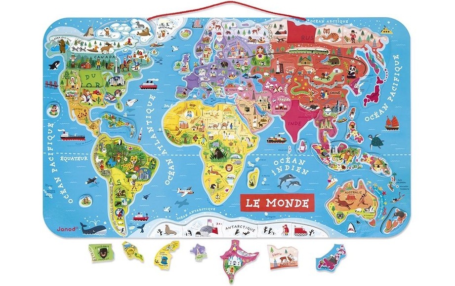 Magnetpuzzle Weltkarte