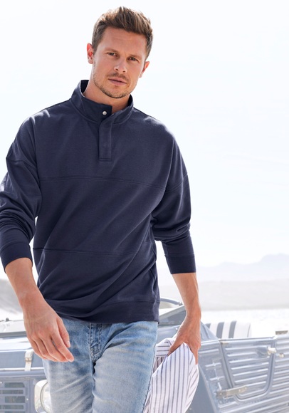 H.I.S Sweatshirt, mit Stehkragen und Druckknöpfen