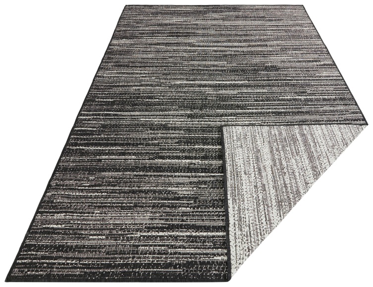 ELLE DECORATION Teppich »Mèlange«, rechteckig, 5 mm Höhe, In/- Outdoor geeignet, Wendeteppich, Meliert, Wohnzimmer, Balkon, Terrasse, Garten, Robust, Pflegeleicht, Flachgewebe