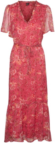 Vero Moda Maxikleid »VMSILO SS 7/8 DRESS WVN BTQ«, mit Volant