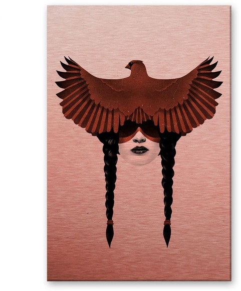 Wall-Art Metallbild »Adler Dark Cardinal Metallschild«