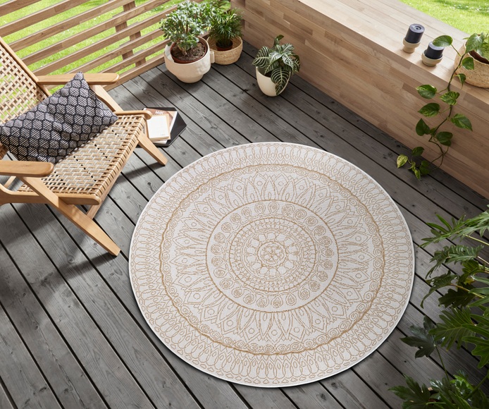 HANSE Home Teppich »Spirit«, rund, In und Outdoor, Flachgewebe, wetterfest, pflegeleicht, robust