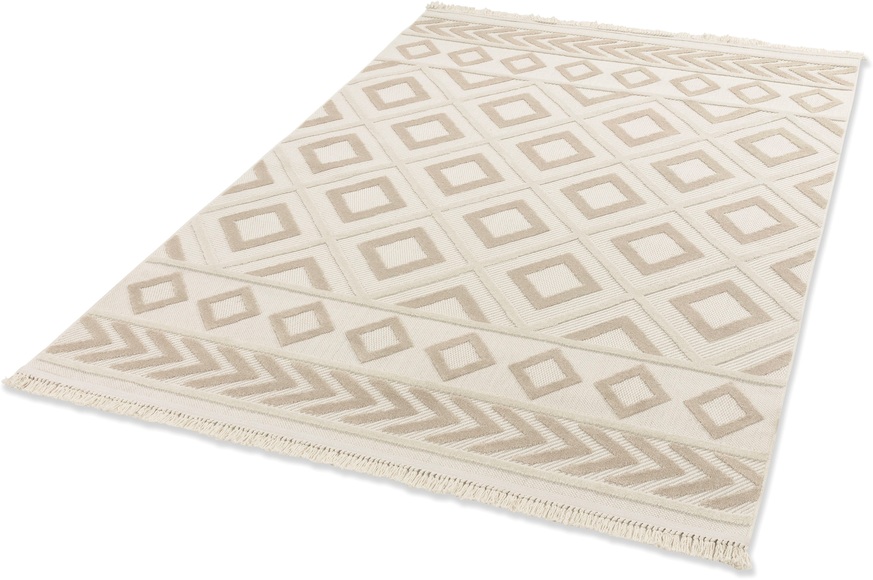 SCHÖNER WOHNEN-Kollektion Teppich »Summer 6352«, rechteckig, 6 mm Höhe, In- und Outdoor geeignet, Hoch Tief Struktur, Robuster Teppich