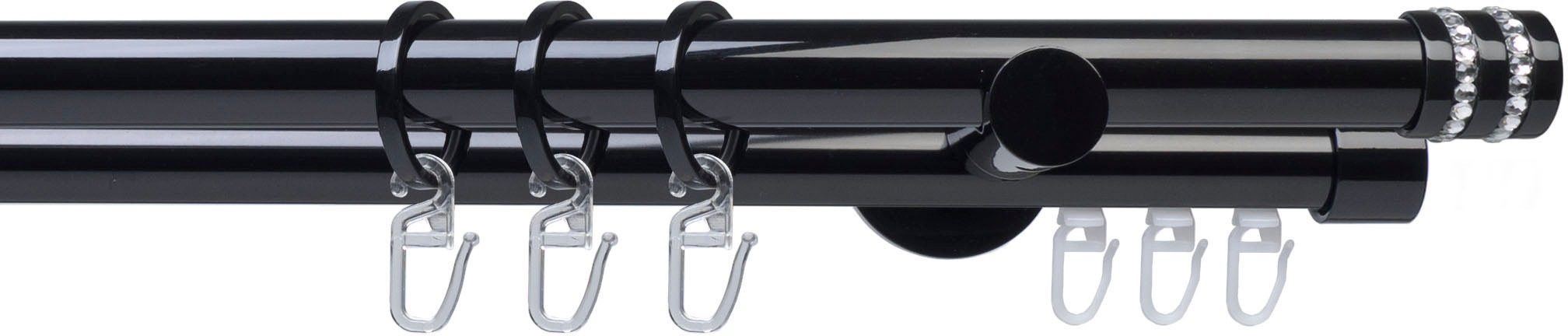 Gardinenstange, »Fertigstilgarnitur 20 mm Piano Miami«, Liedeco, Fixmass