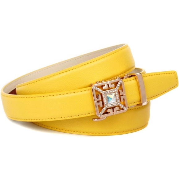Anthoni Crown 2, 5 cm Sommerlicher Automatic Gürtel in Gelb
