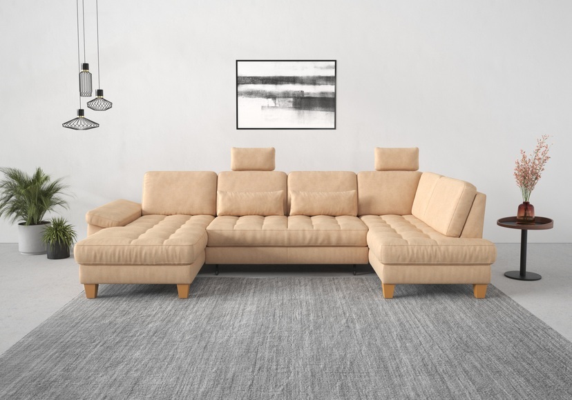 sit&more Wohnlandschaft, wahlweise mit Bettfunktion, Bettkasten, Sitztiefenverstellung
