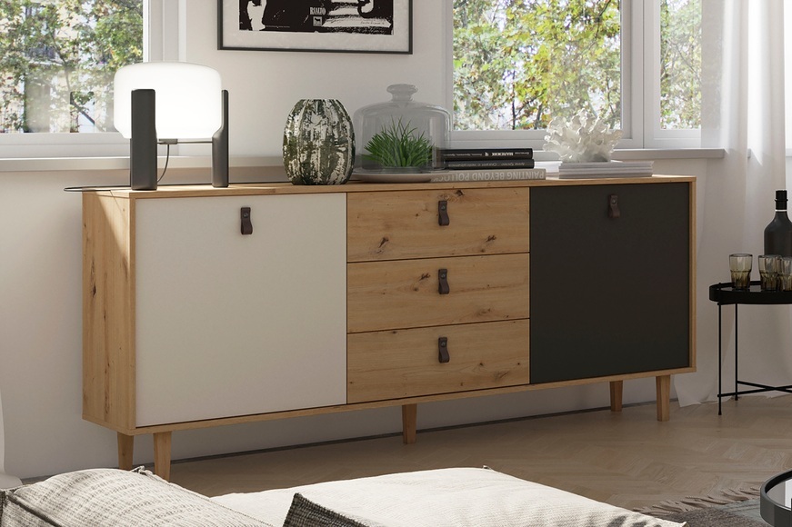 INOSIGN Sideboard »Bill«, Breite 120 oder 180 cm, Füsse aus Eiche Massivholz